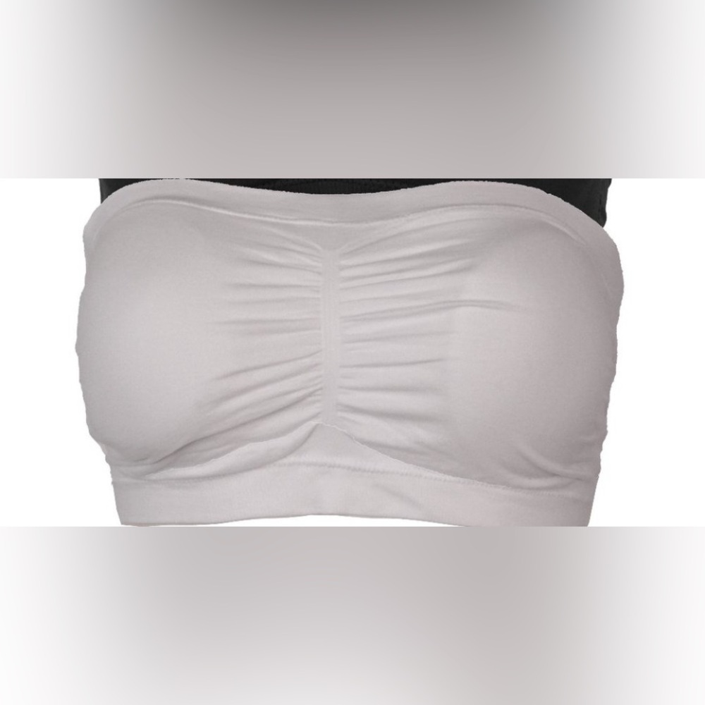 White Ruched Bandeau Intimates